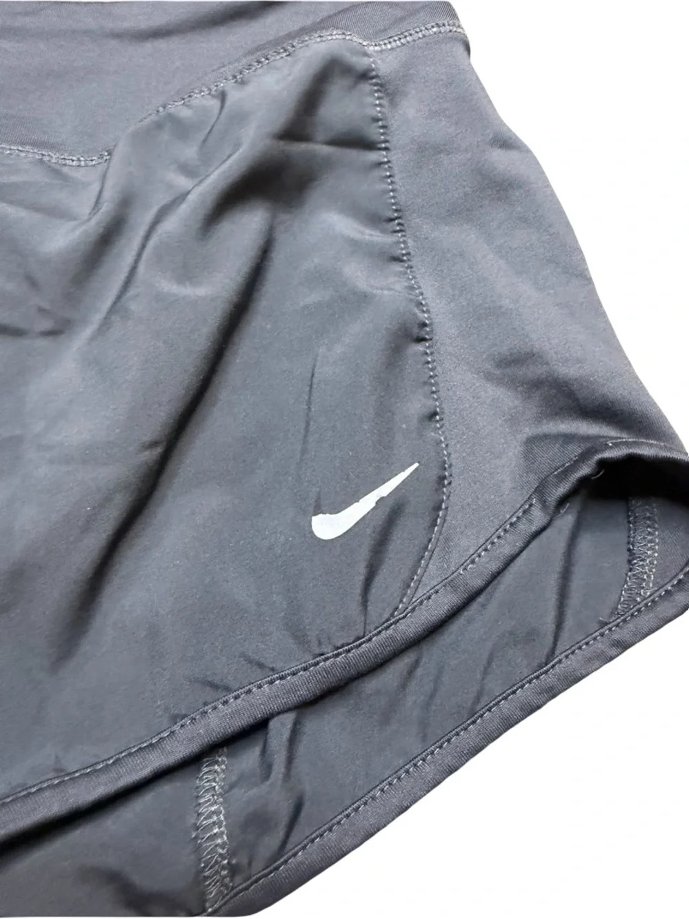 🏃 Nike Dri FIT Women’s Large 3” Running Athletic Shorts Lightweight Charcoal 🏃